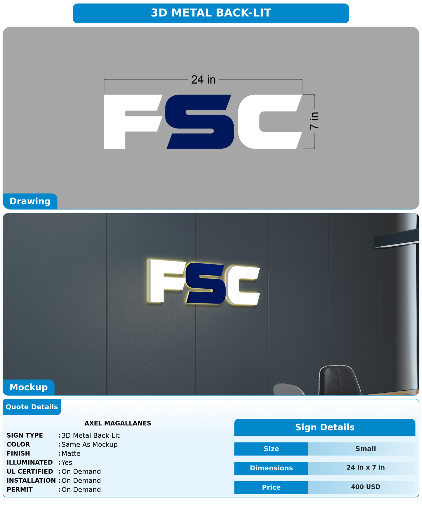 CUSTOM MOCKUP SIGN FOR Axel Magallanes