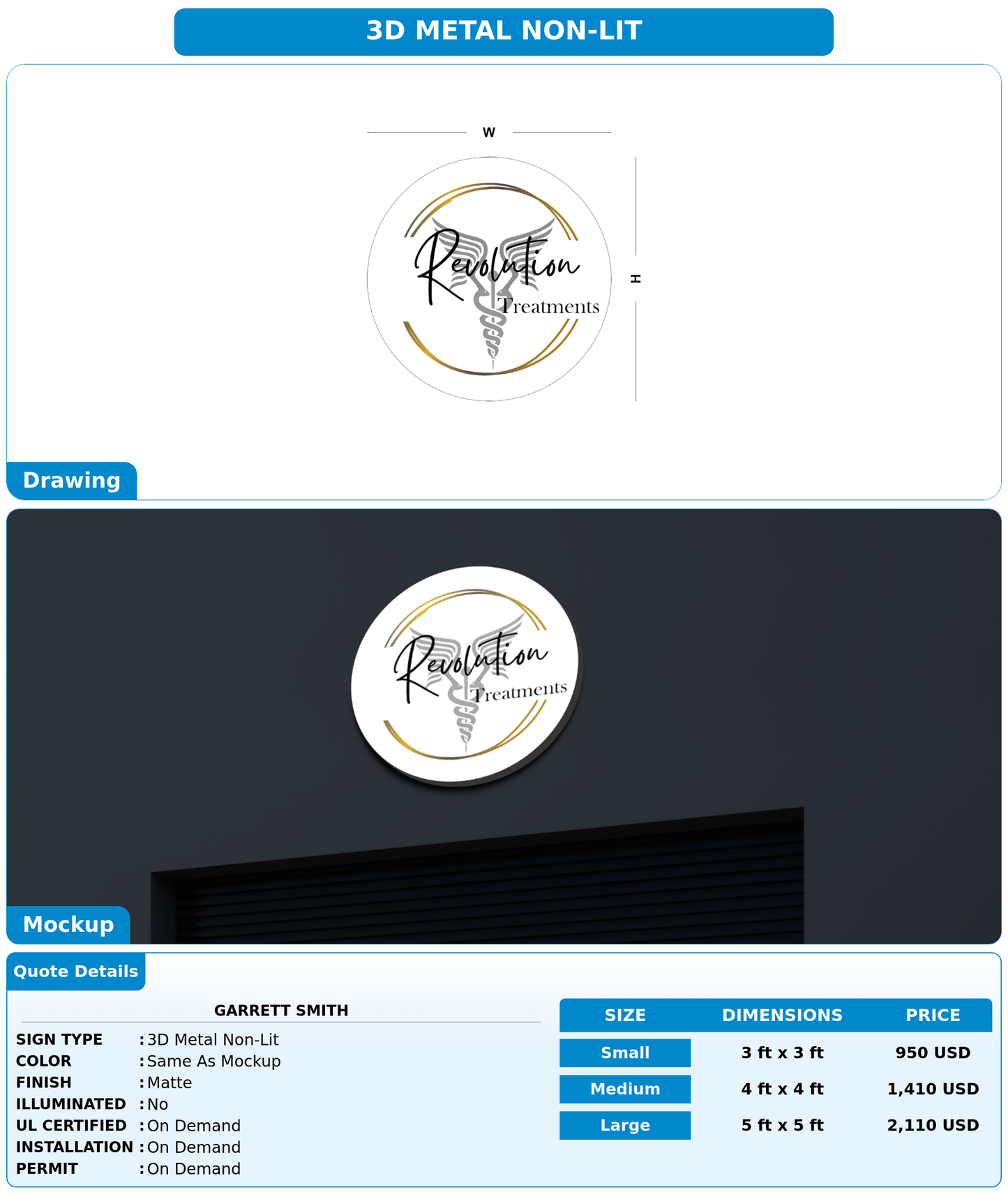 CUSTOM MOCKUP SIGN FOR Garrett Smith