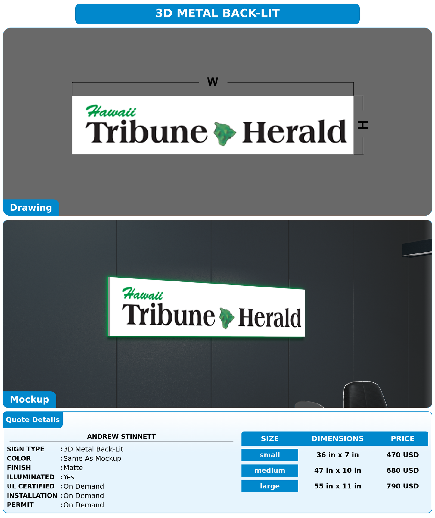 CUSTOM MOCKUP SIGN FOR Andrew Stinnett