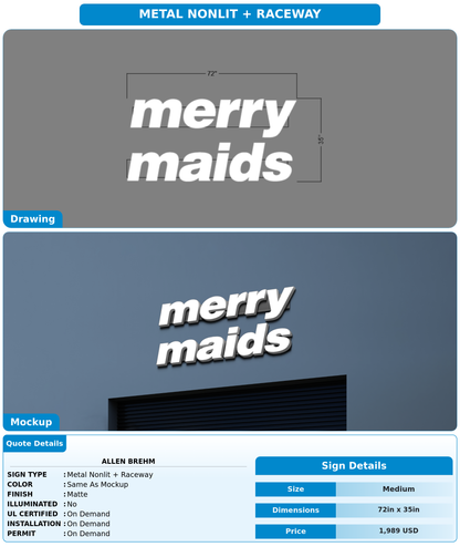 CUSTOM MOCKUP SIGN FOR Allen Brehm