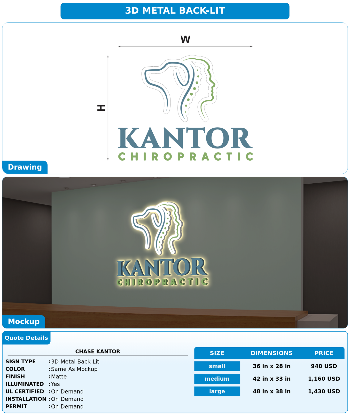 CUSTOM MOCKUP SIGN FOR Chase Kantor