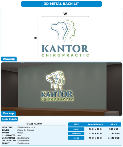 CUSTOM MOCKUP SIGN FOR Chase Kantor