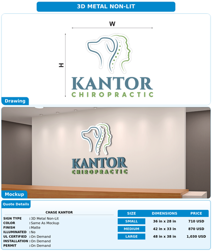 CUSTOM MOCKUP SIGN FOR Chase Kantor