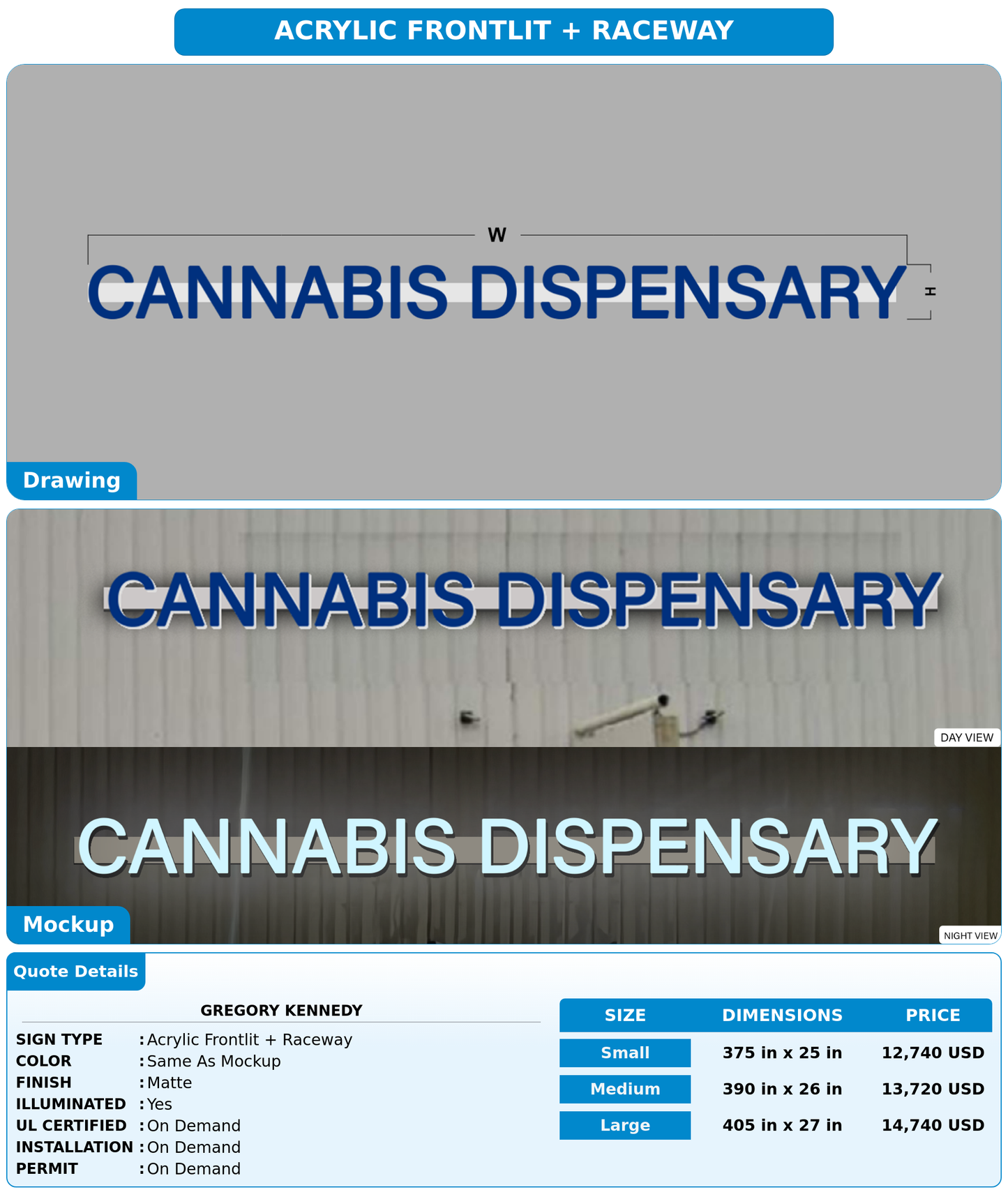 CUSTOM MOCKUP SIGN FOR Gregory Kennedy
