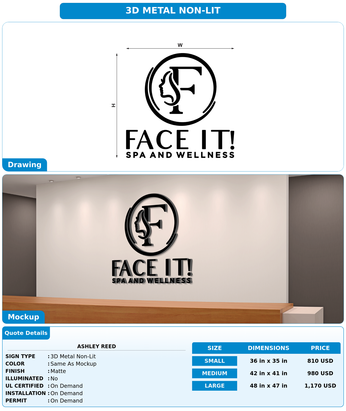 CUSTOM MOCKUP SIGN FOR Ashley Reed