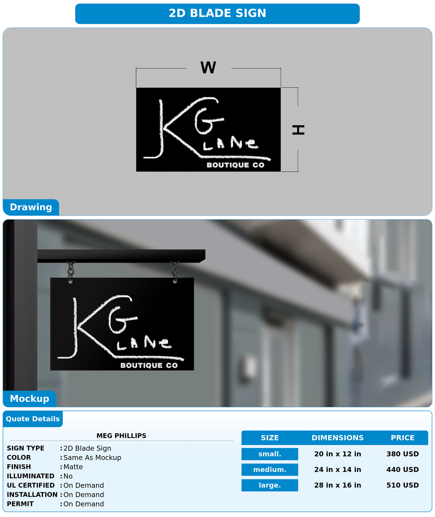 CUSTOM MOCKUP SIGN FOR Meg Phillips
