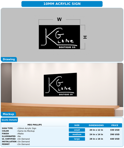 CUSTOM MOCKUP SIGN FOR Meg Phillips