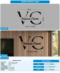 CUSTOM MOCKUP SIGN FOR VANESSA CAVALI