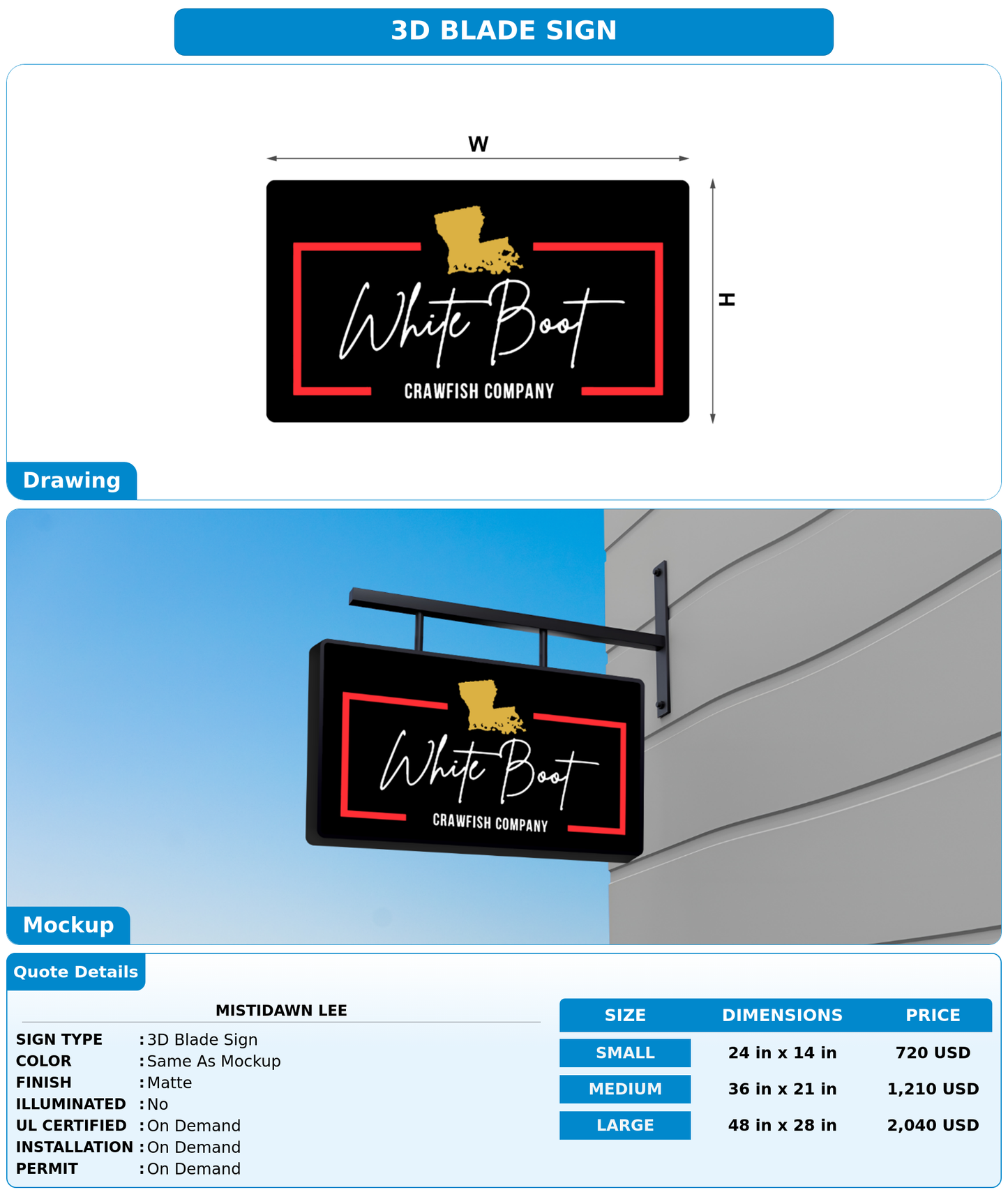CUSTOM MOCKUP SIGN FOR Mistidawn Lee