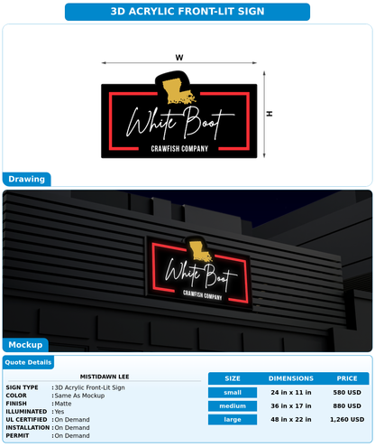 CUSTOM MOCKUP SIGN FOR Mistidawn Lee