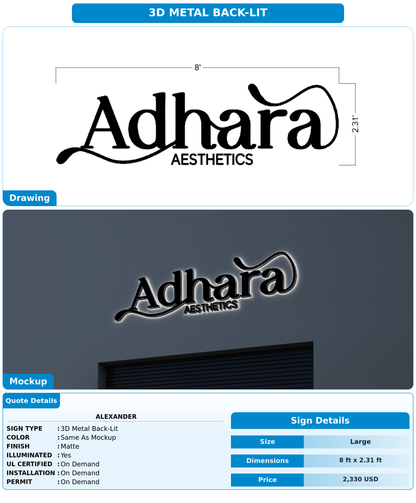 CUSTOM MOCKUP SIGN FOR alexander