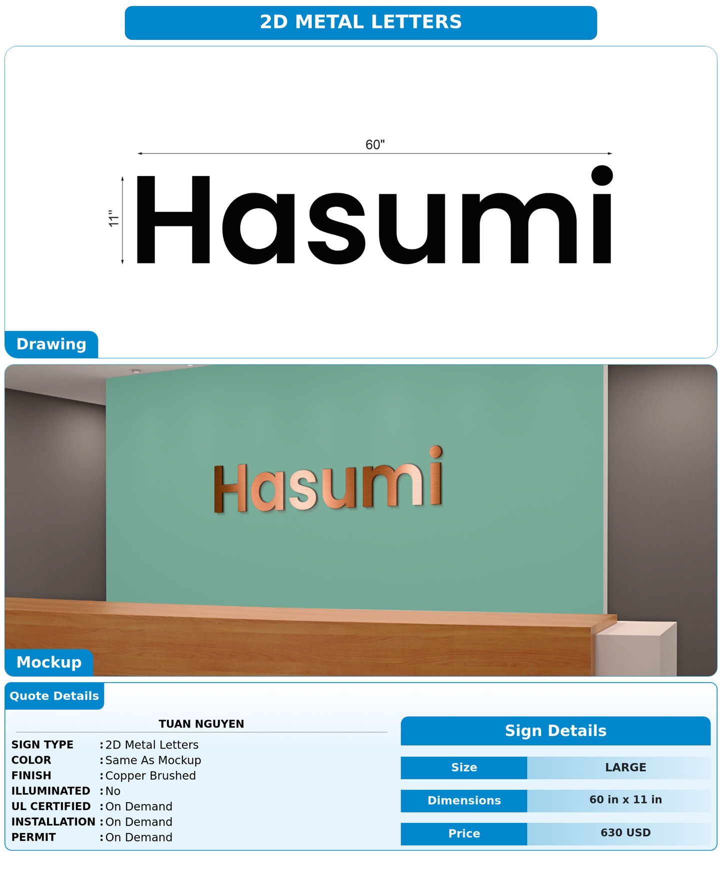 CUSTOM MOCKUP SIGN FOR Tuan Nguyen