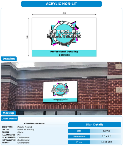 CUSTOM MOCKUP SIGN FOR Kenneth Shannon