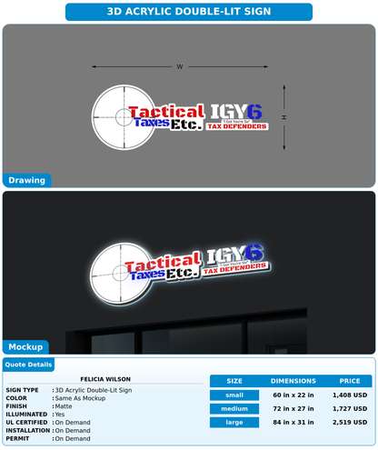 CUSTOM MOCKUP SIGN FOR Felicia Wilson