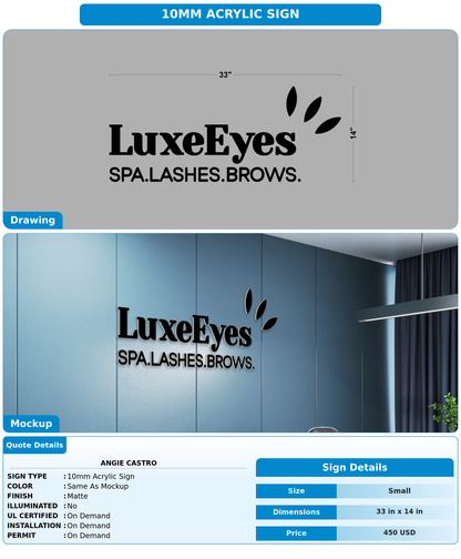 CUSTOM MOCKUP SIGN FOR angie castro