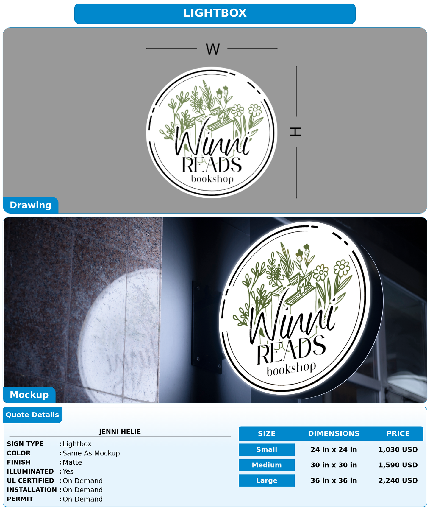 CUSTOM MOCKUP SIGN FOR Jenni Helie