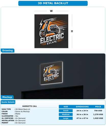 CUSTOM MOCKUP SIGN FOR Harriette Call