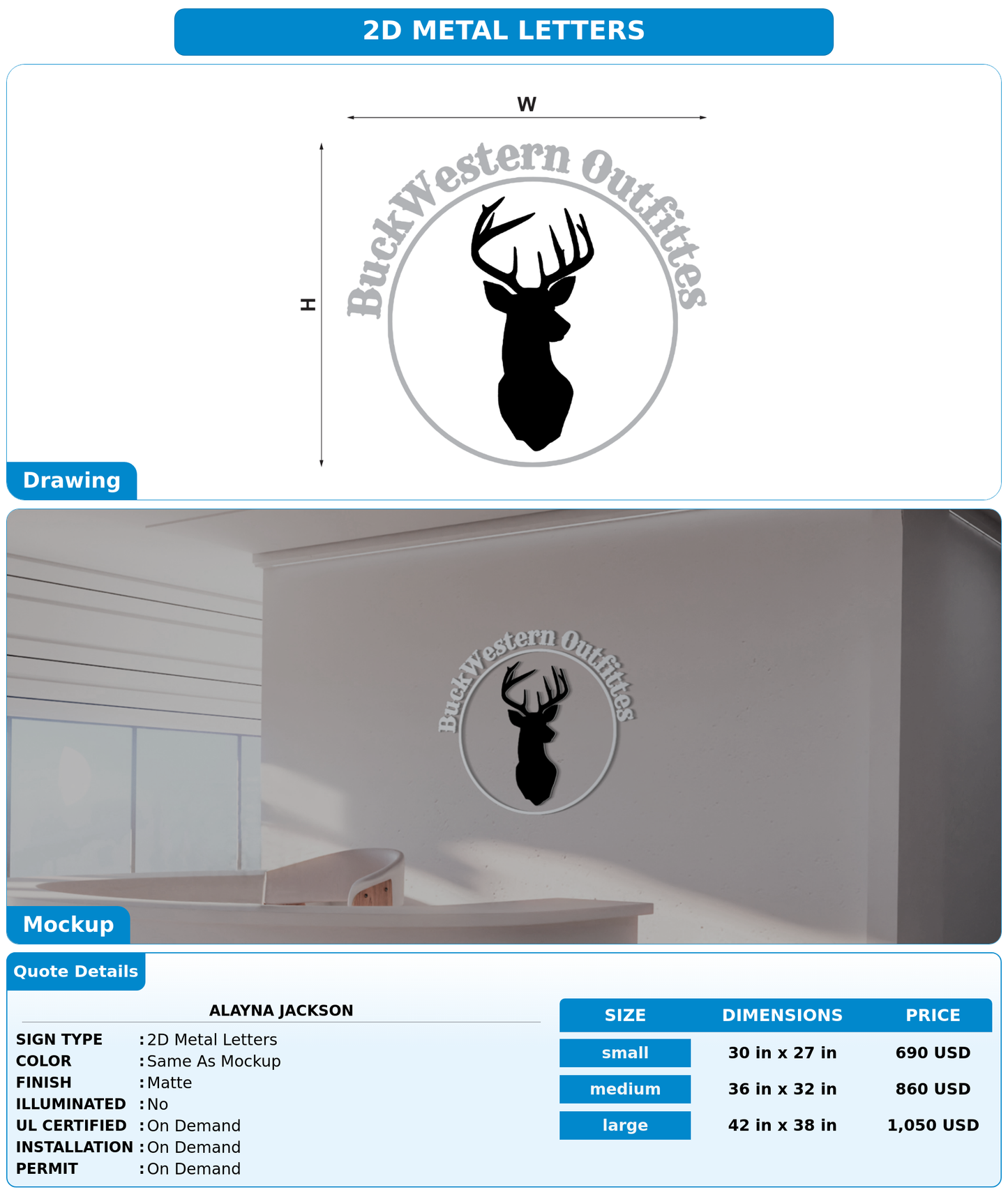 CUSTOM MOCKUP SIGN FOR Alayna Jackson