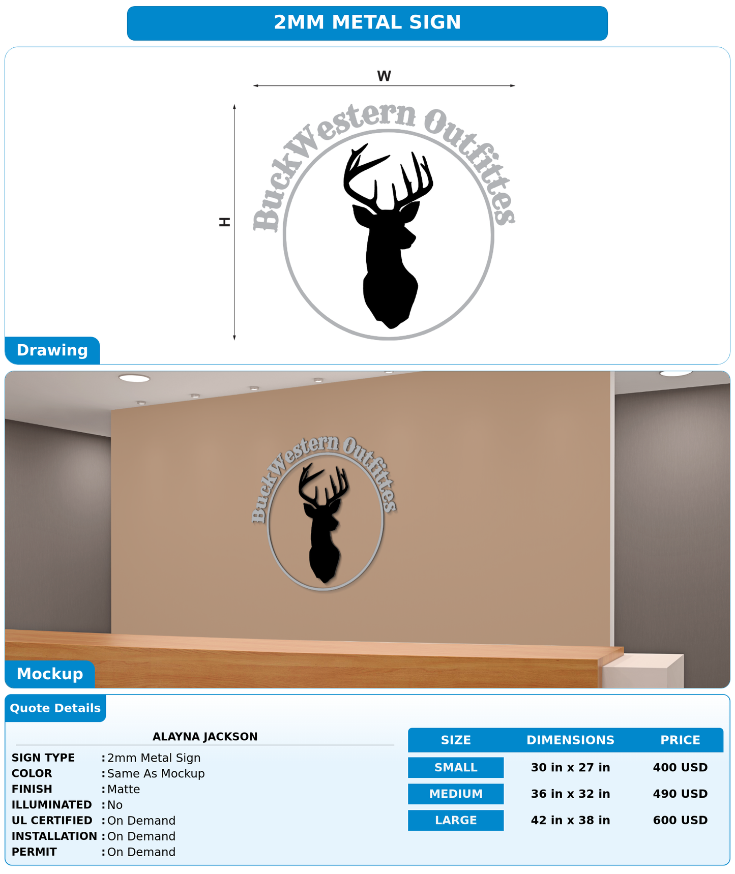 CUSTOM MOCKUP SIGN FOR Alayna Jackson