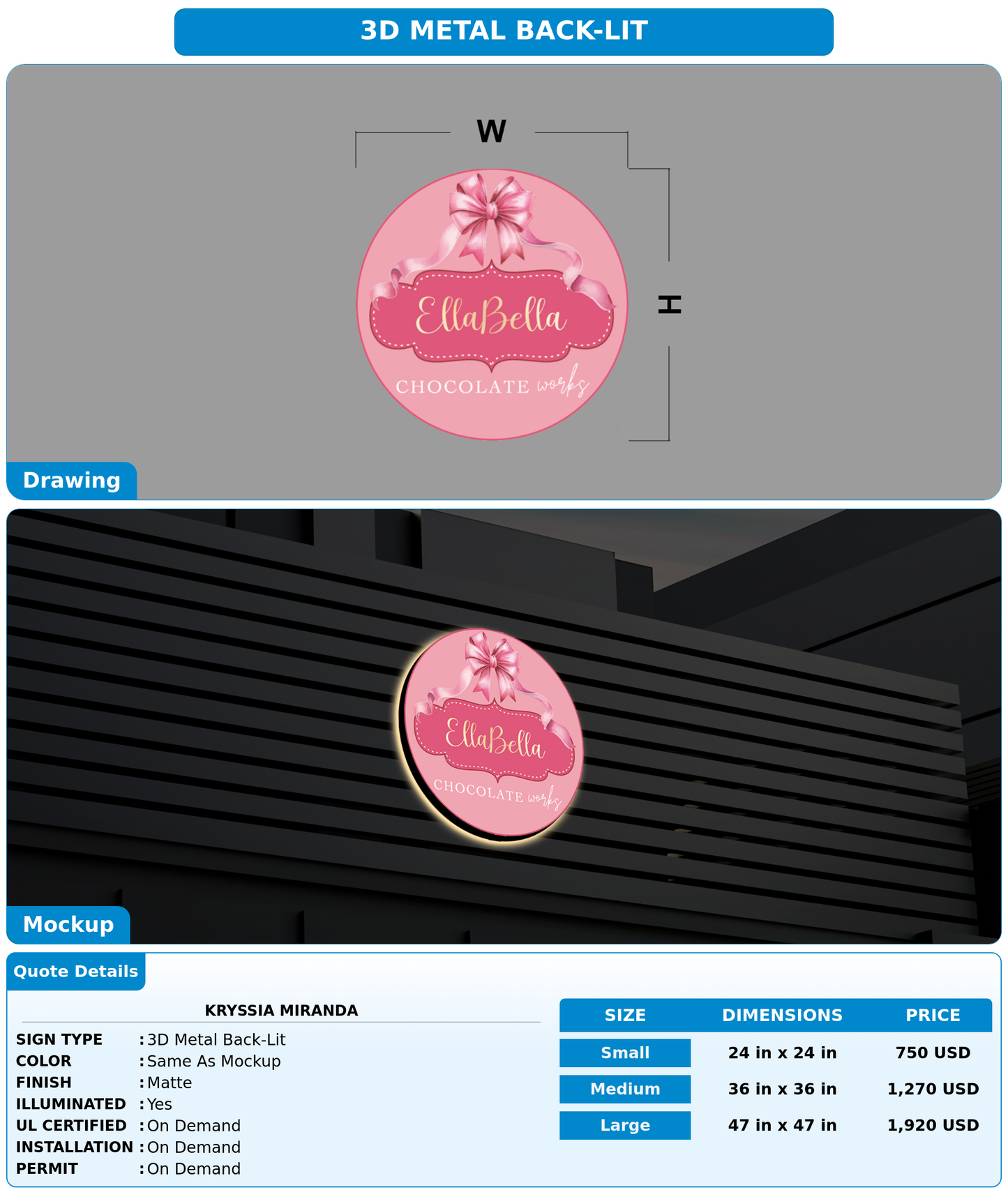 CUSTOM MOCKUP SIGN FOR Kryssia Miranda