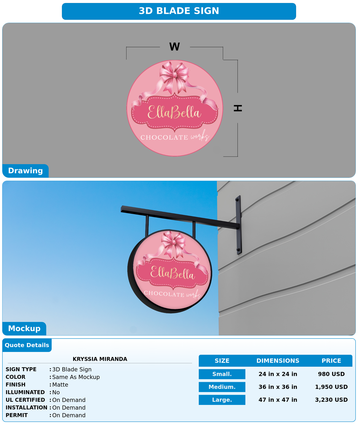 CUSTOM MOCKUP SIGN FOR Kryssia Miranda