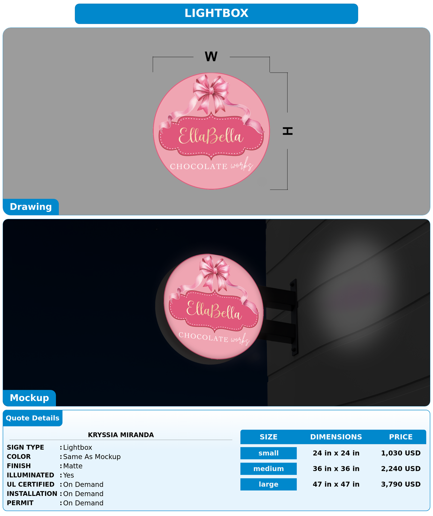CUSTOM MOCKUP SIGN FOR Kryssia Miranda