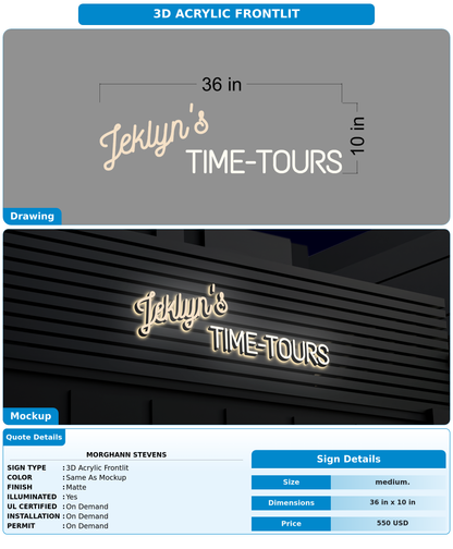CUSTOM MOCKUP SIGN FOR Morghann Stevens