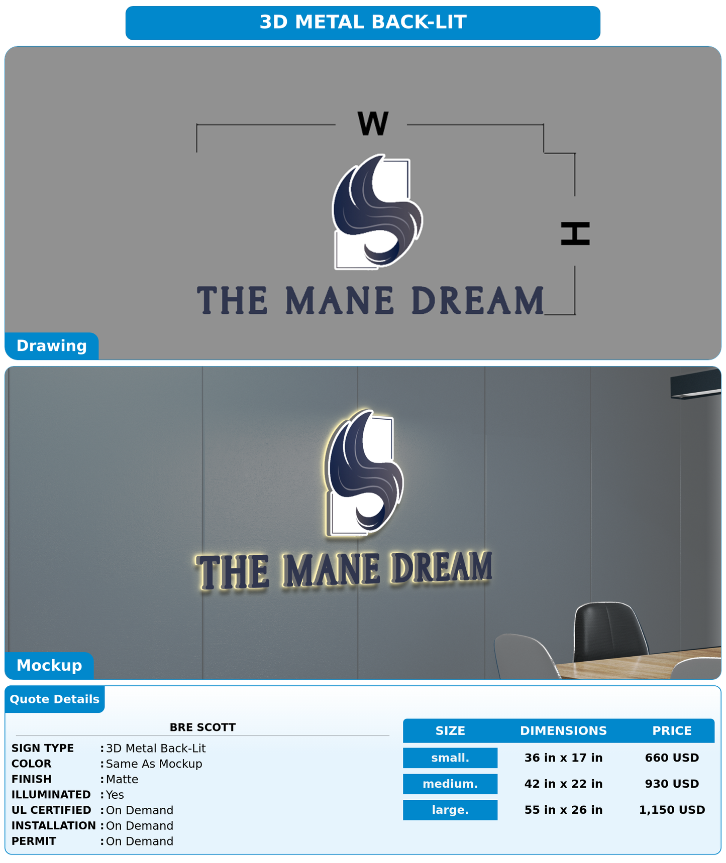 CUSTOM MOCKUP SIGN FOR Bre Scott