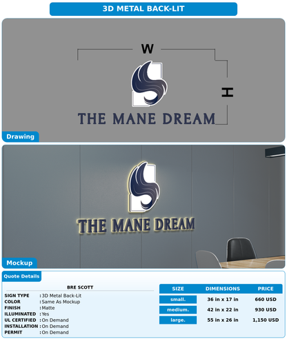 CUSTOM MOCKUP SIGN FOR Bre Scott