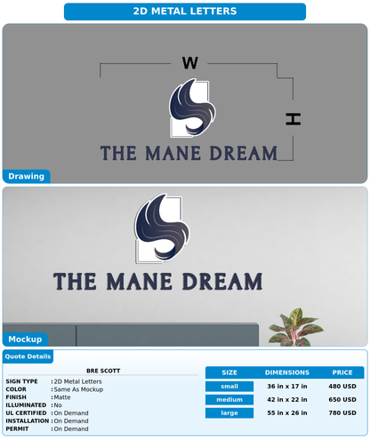 CUSTOM MOCKUP SIGN FOR Bre Scott