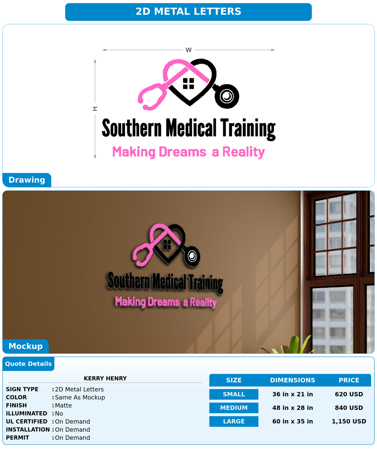 CUSTOM MOCKUP SIGN FOR Kerry Henry