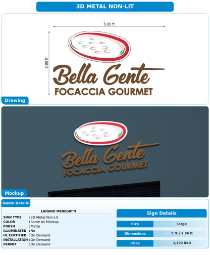 CUSTOM MOCKUP SIGN FOR Luigino Menegatti