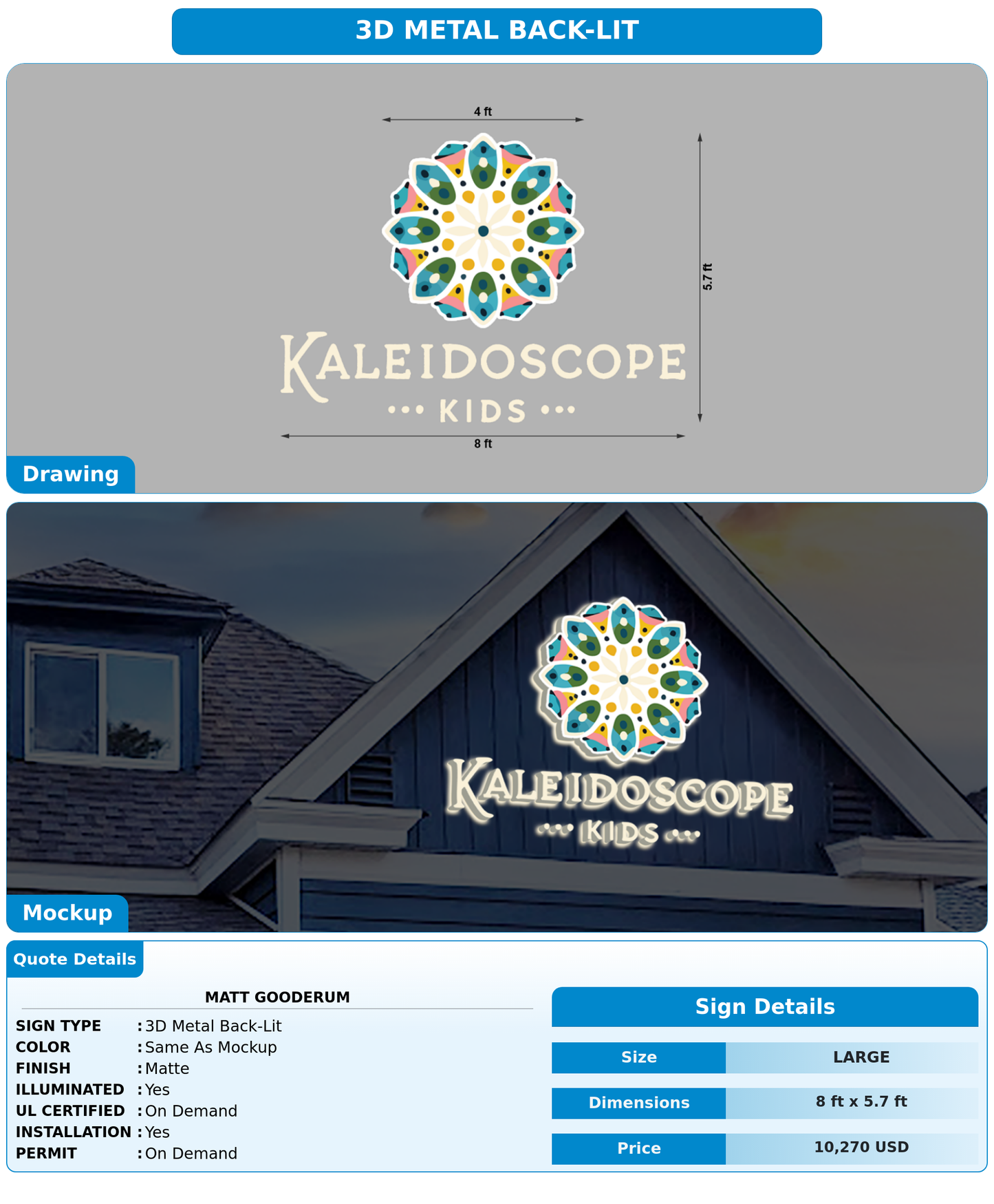 CUSTOM MOCKUP SIGN FOR Matt Gooderum