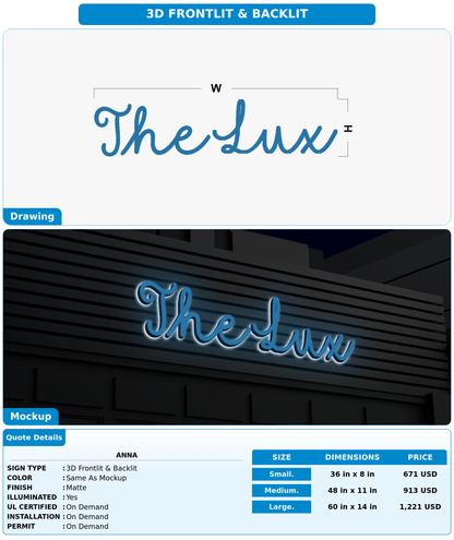CUSTOM MOCKUP SIGN FOR Anna