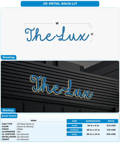 CUSTOM MOCKUP SIGN FOR Anna