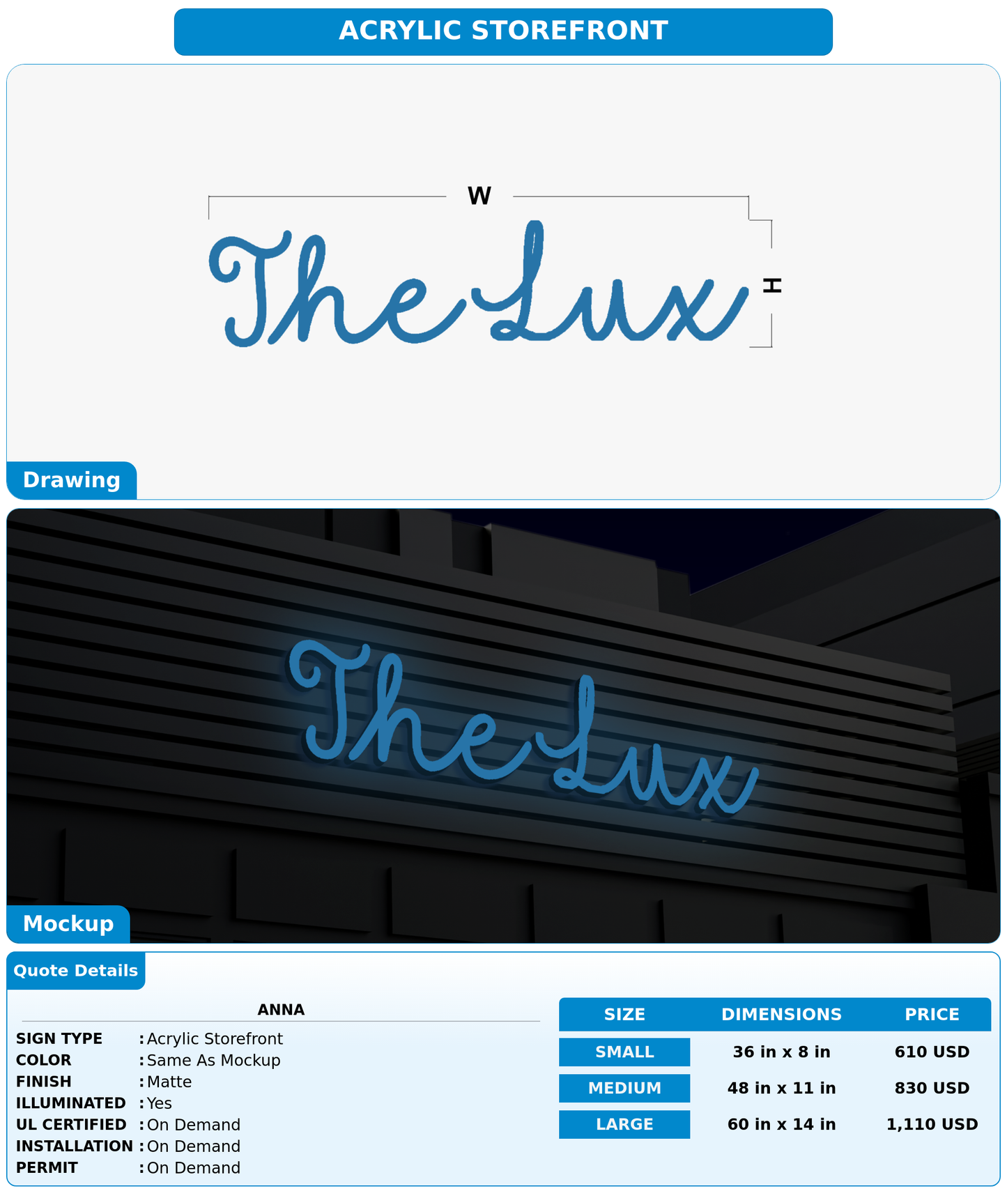 CUSTOM MOCKUP SIGN FOR Anna