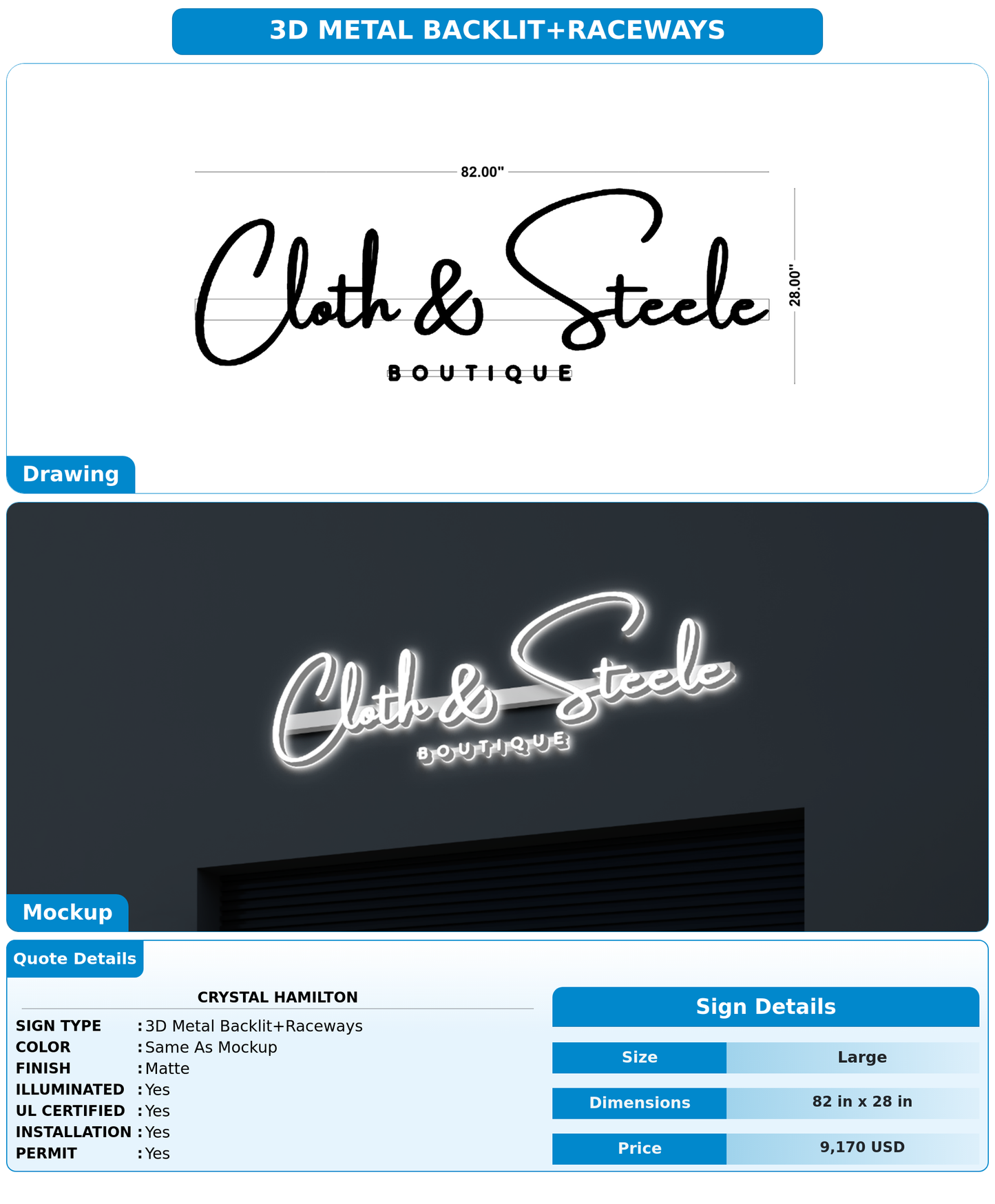 CUSTOM MOCKUP SIGN FOR Crystal Hamilton
