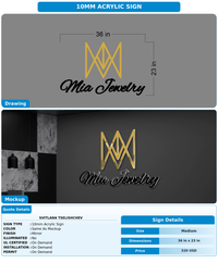 CUSTOM MOCKUP SIGN FOR Svitlana Tselishchev