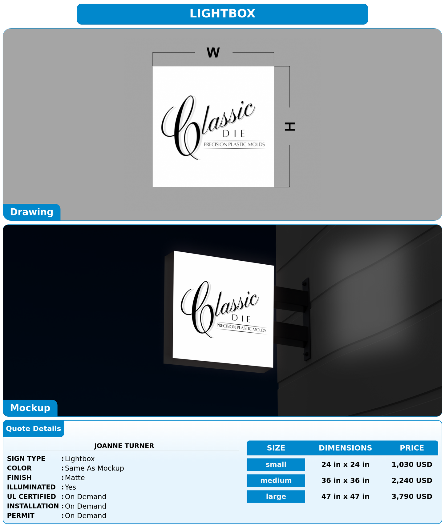 CUSTOM MOCKUP SIGN FOR Joanne turner