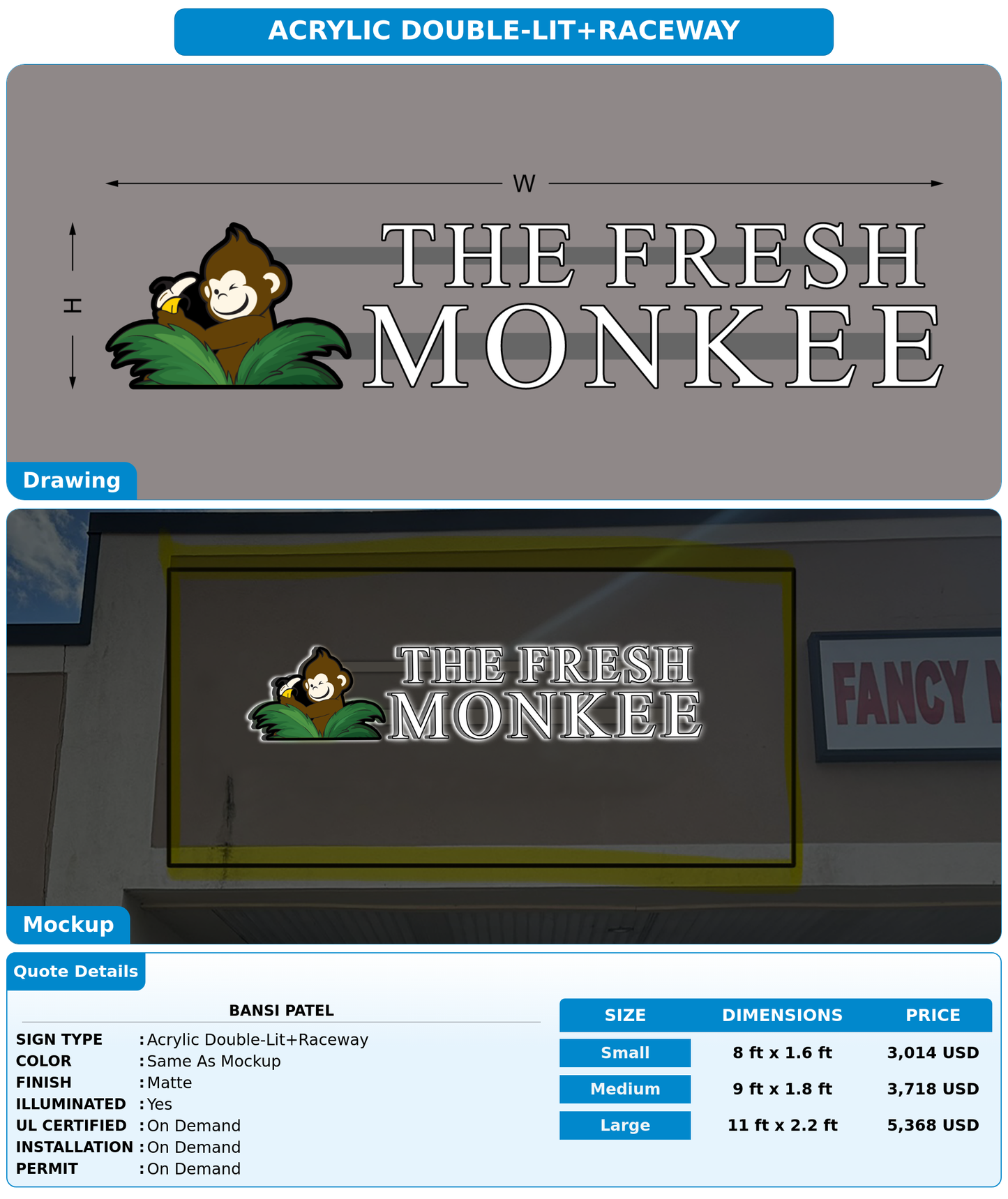 CUSTOM MOCKUP SIGN FOR Bansi Patel