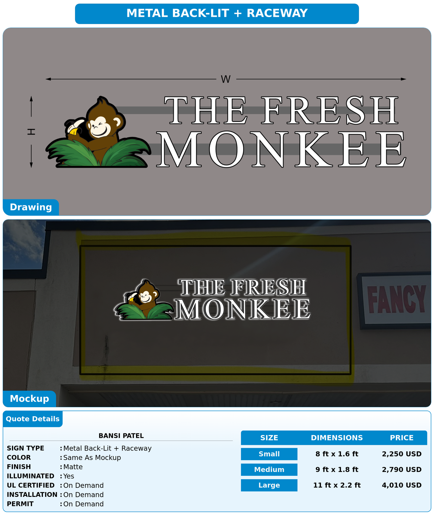 CUSTOM MOCKUP SIGN FOR Bansi Patel
