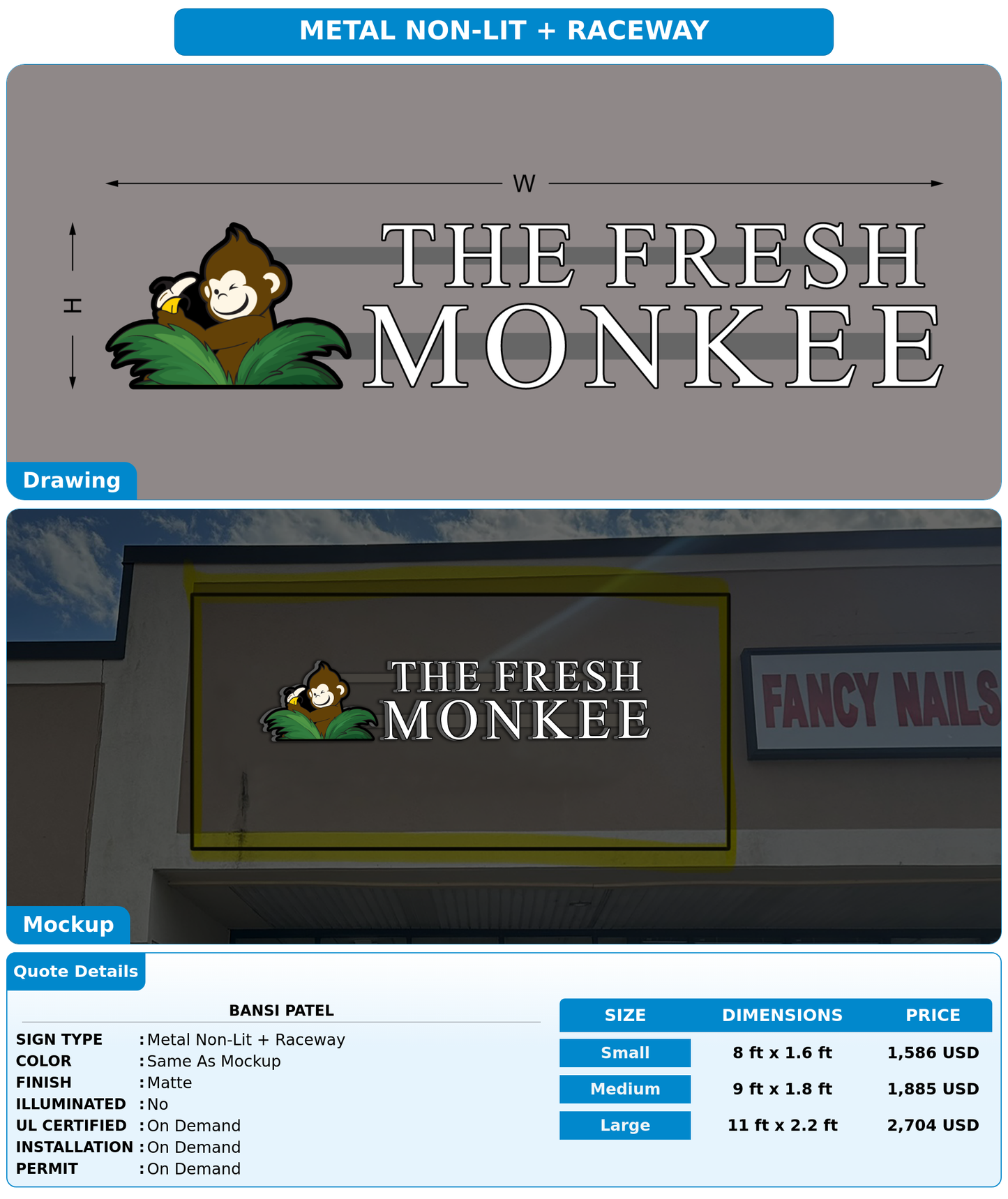 CUSTOM MOCKUP SIGN FOR Bansi Patel