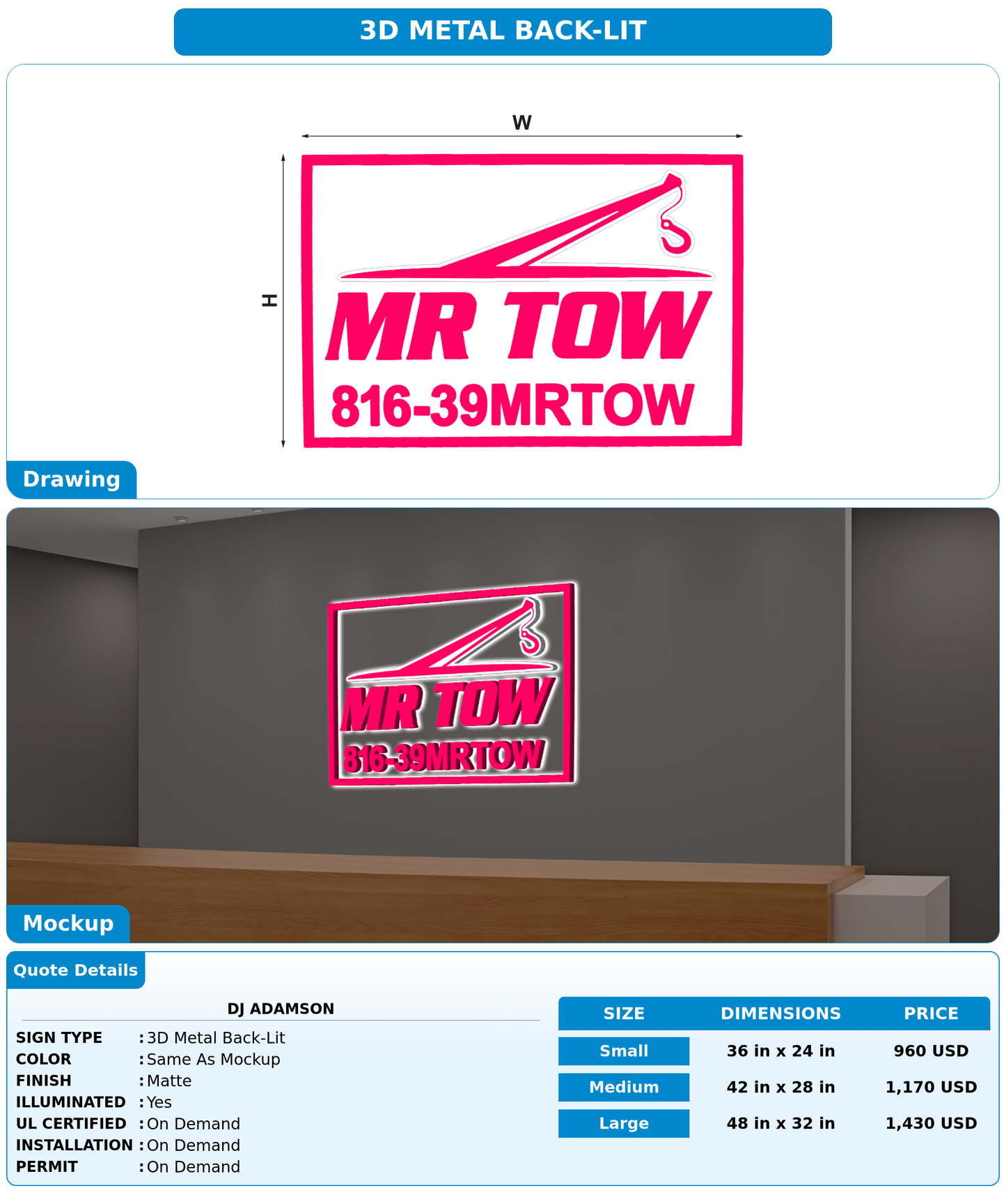 CUSTOM MOCKUP SIGN FOR DJ Adamson