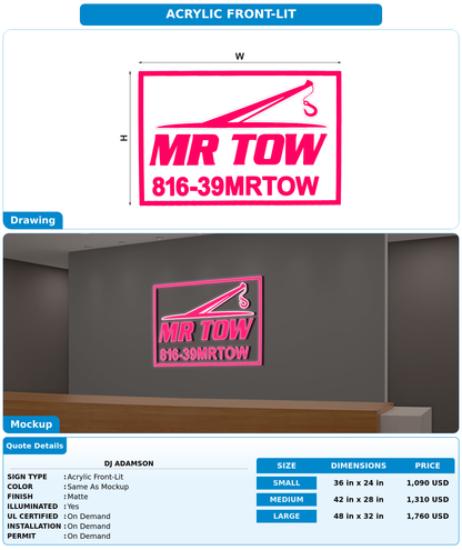 CUSTOM MOCKUP SIGN FOR DJ Adamson