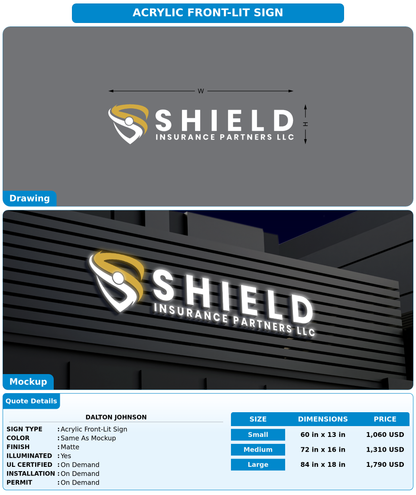 CUSTOM MOCKUP SIGN FOR Dalton Johnson
