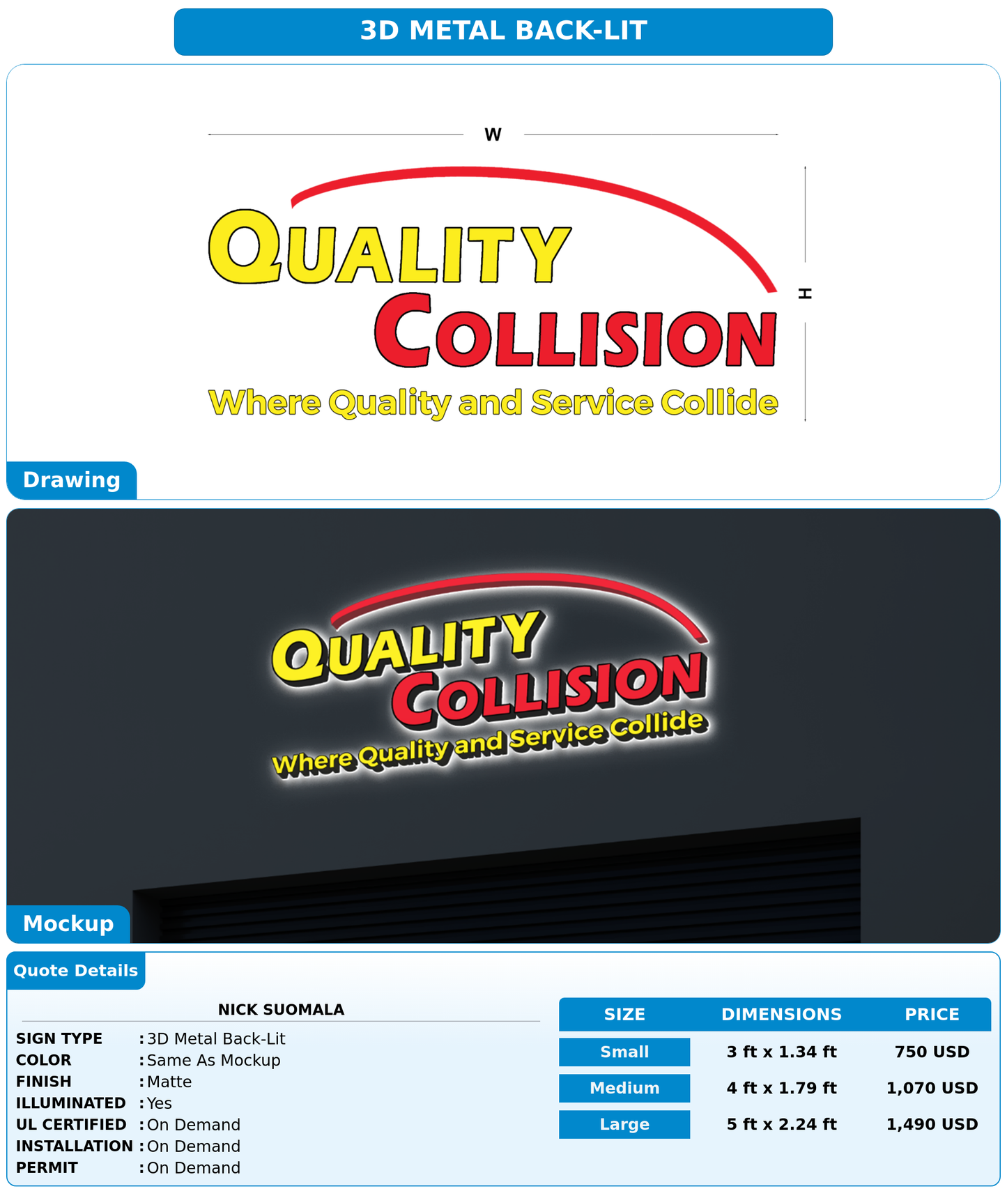 CUSTOM MOCKUP SIGN FOR Nick Suomala
