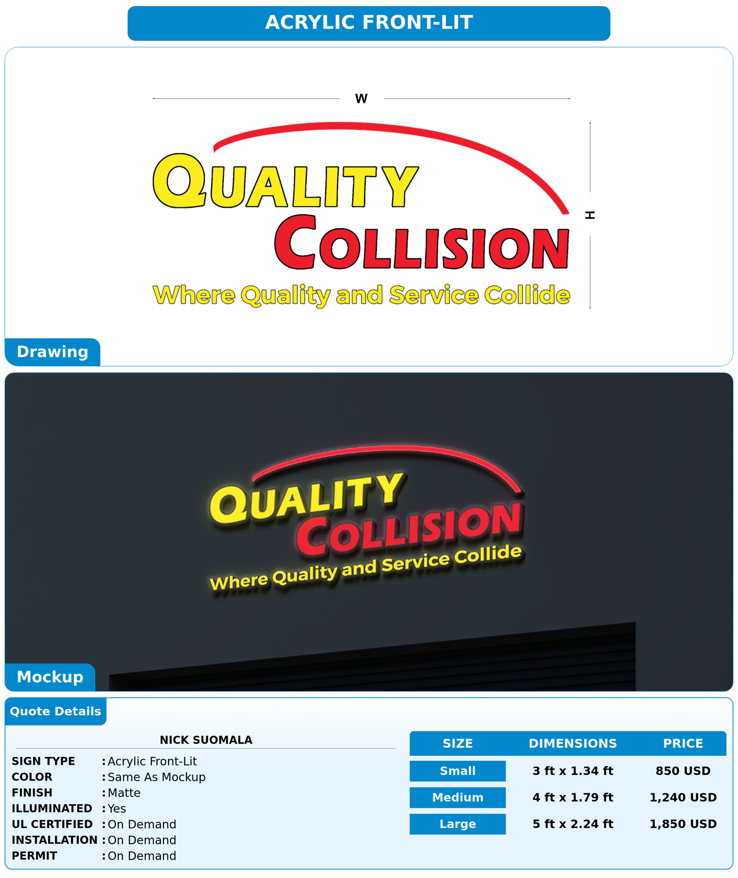 CUSTOM MOCKUP SIGN FOR Nick Suomala