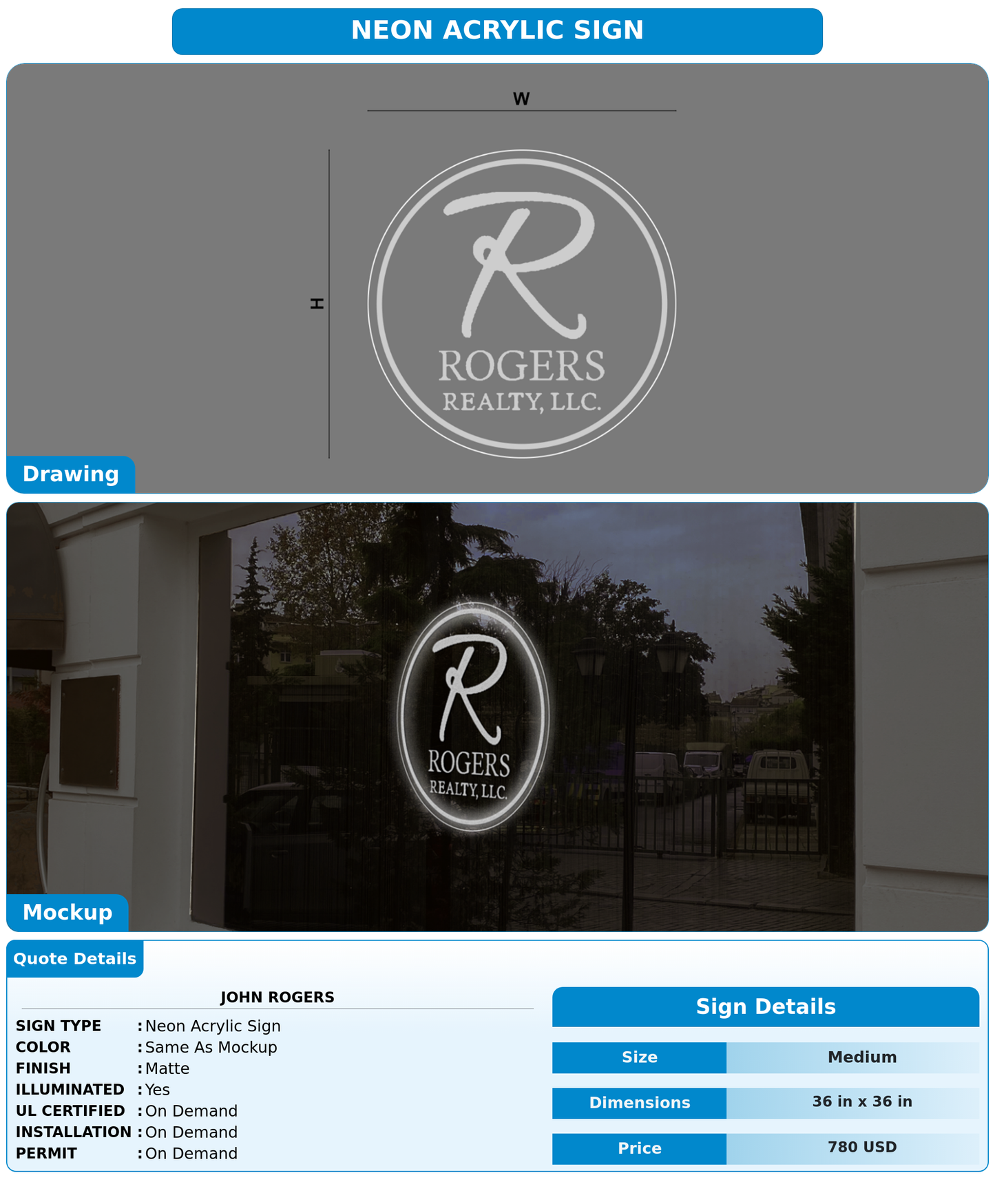 CUSTOM MOCKUP SIGN FOR john rogers