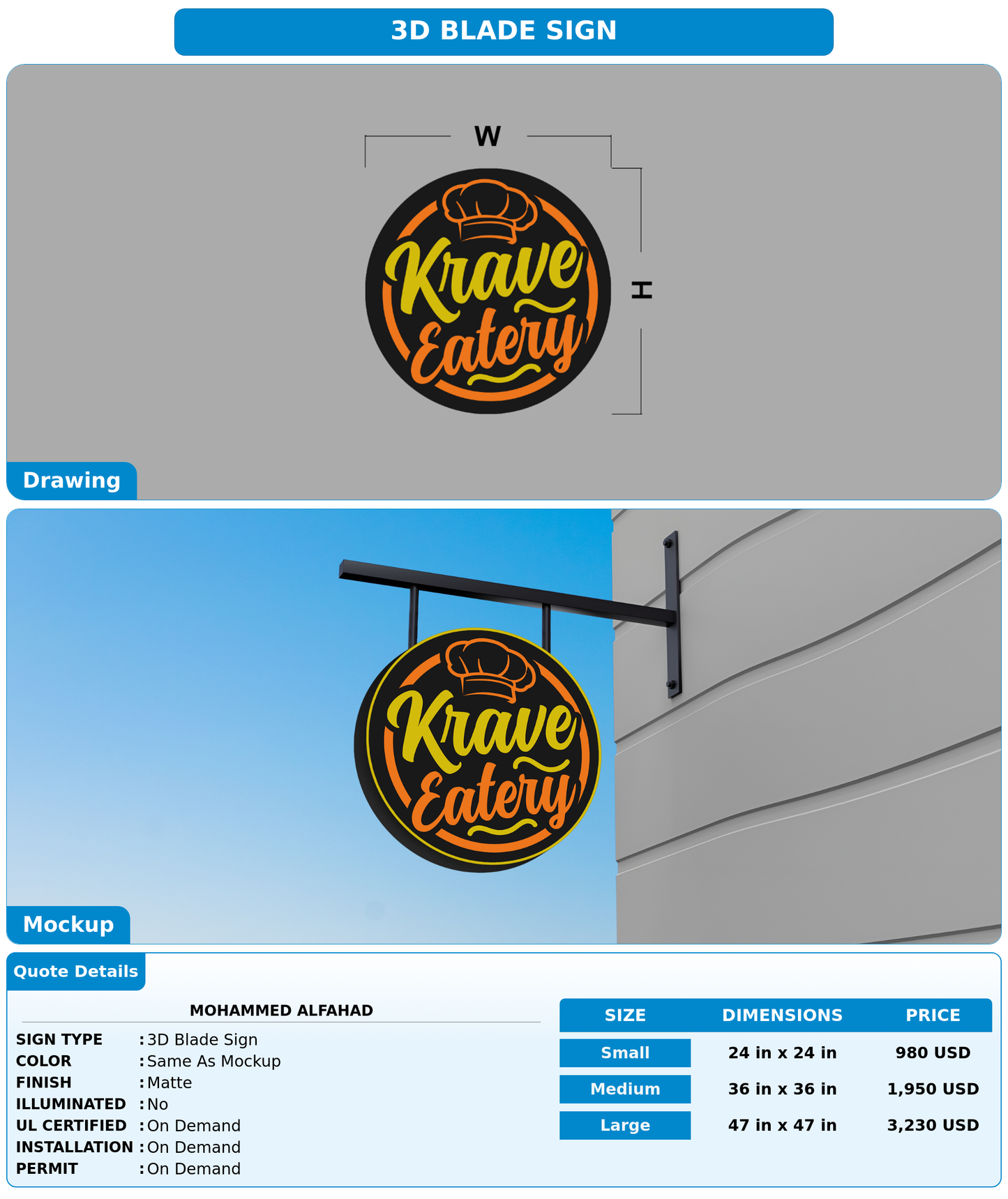 CUSTOM MOCKUP SIGN FOR Mohammed Alfahad