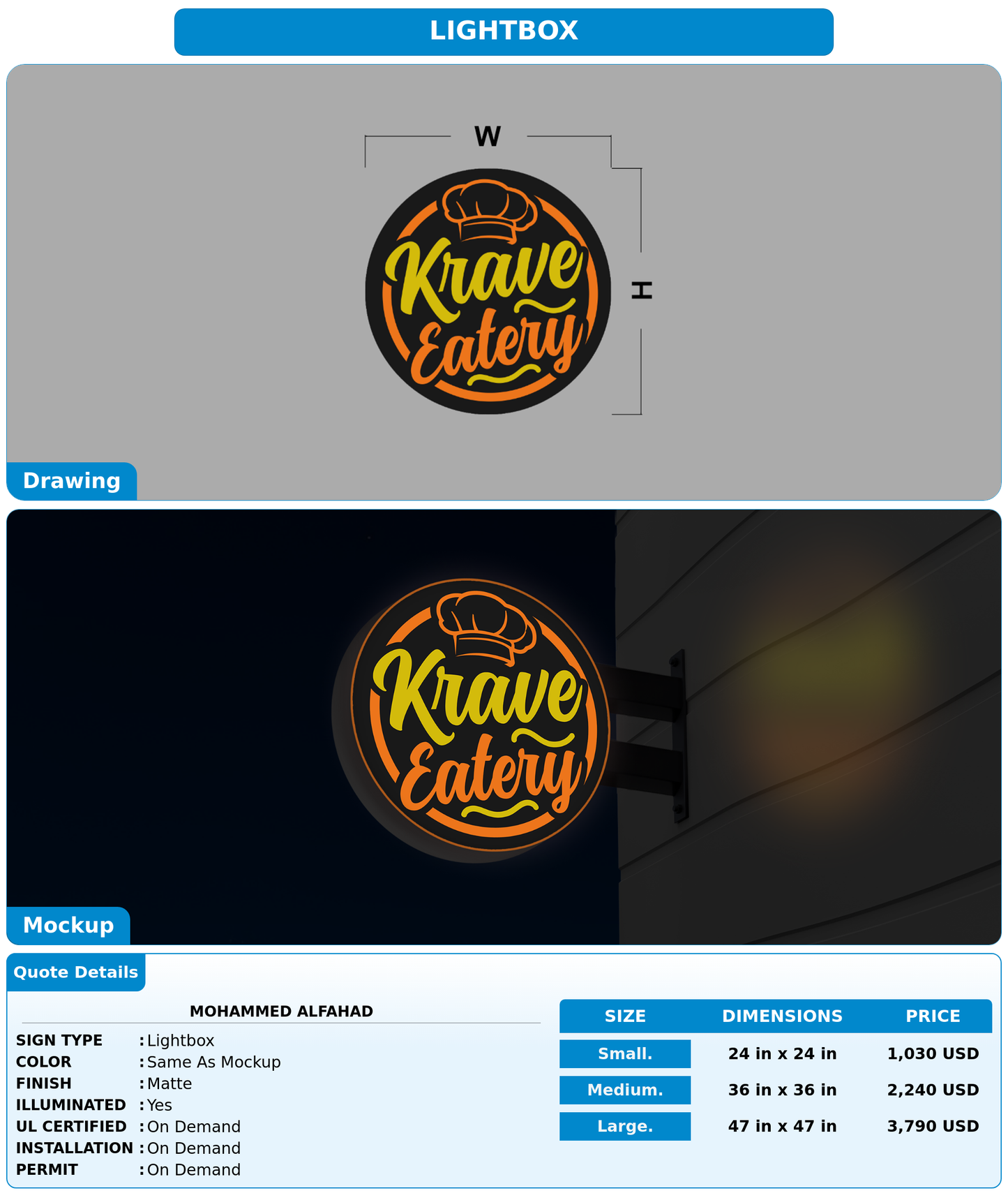 CUSTOM MOCKUP SIGN FOR Mohammed Alfahad